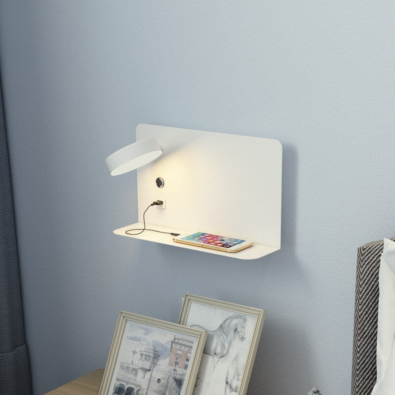Moderne LED Wandlamp Met USB-Oplaadpoort