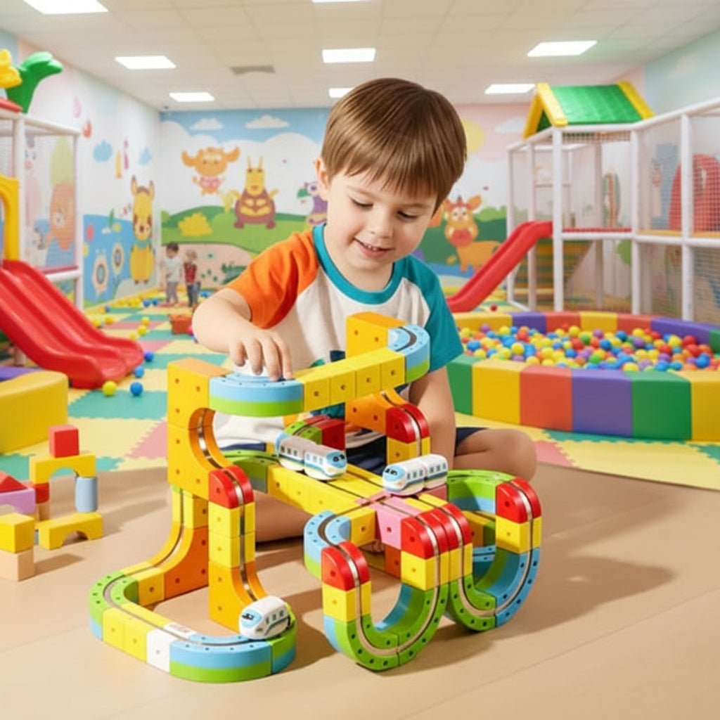 3D Spoorbouwset met Oplaadbare Locomotief