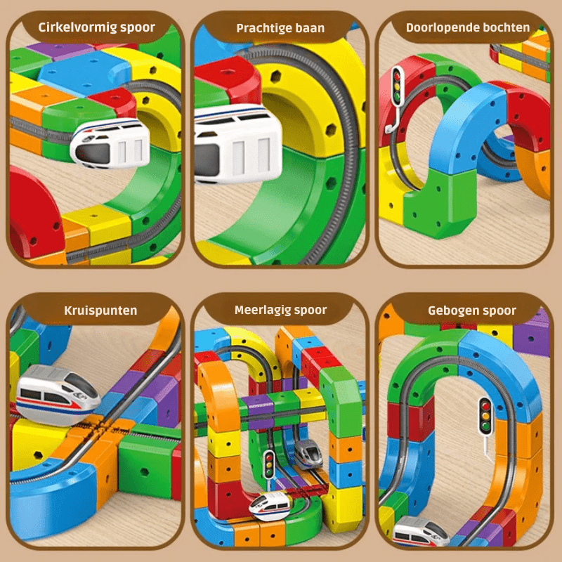3D Spoorbouwset met Oplaadbare Locomotief