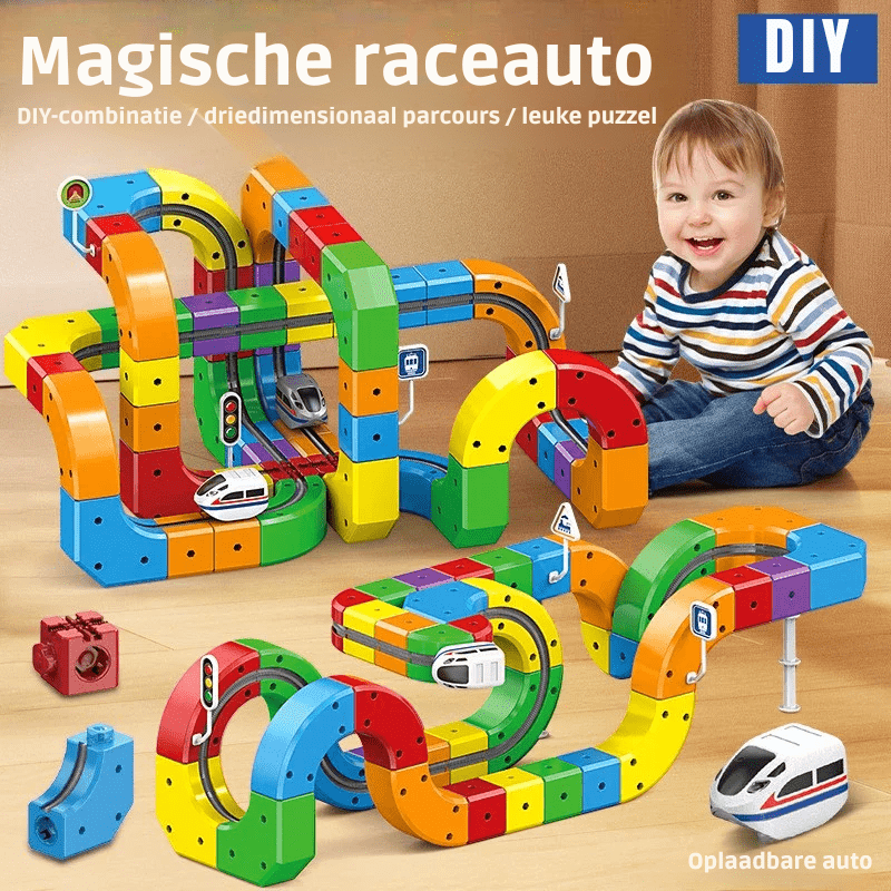 3D Spoorbouwset met Oplaadbare Locomotief