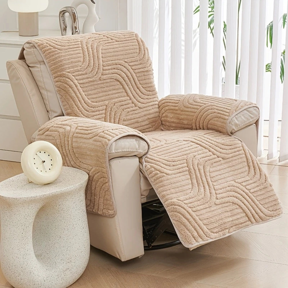 Pluche verdikte antislip relaxfauteuil hoes