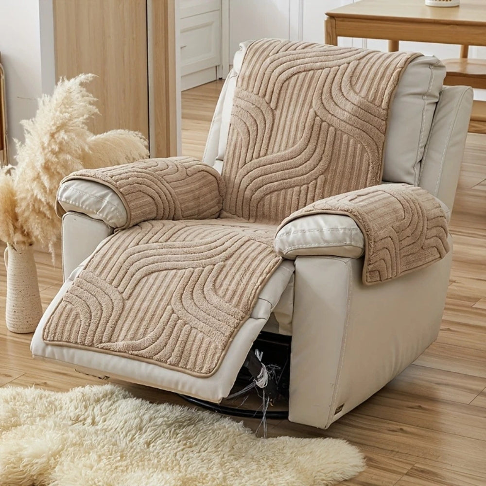 Pluche verdikte antislip relaxfauteuil hoes