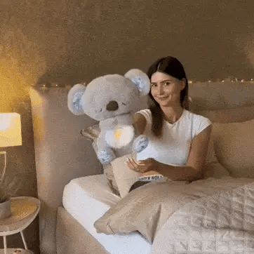 Ademende Pluche Knuffel met Muziek en Licht