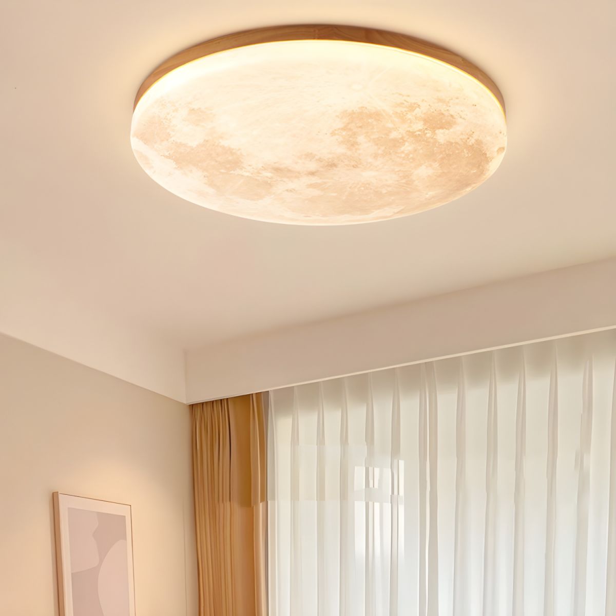 Lunaro Houten LED Plafondlamp