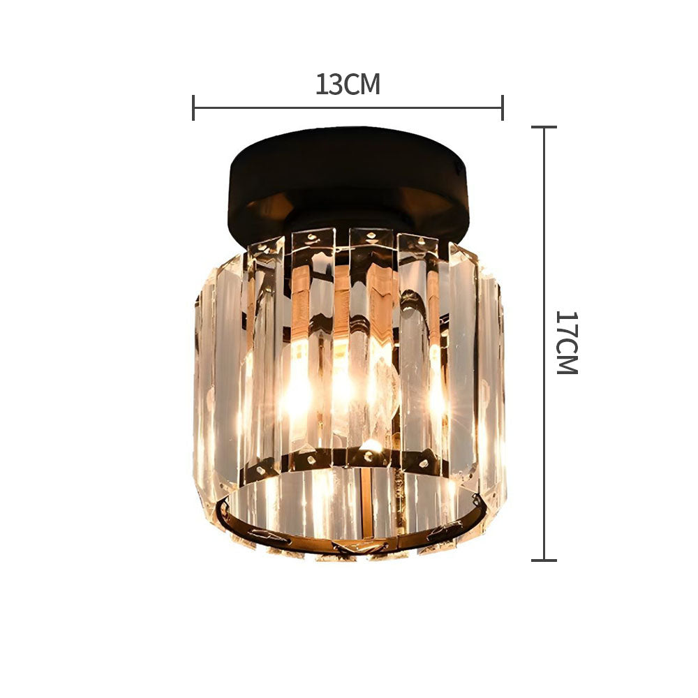 Kristallen Plafondlamp met Messing Accent