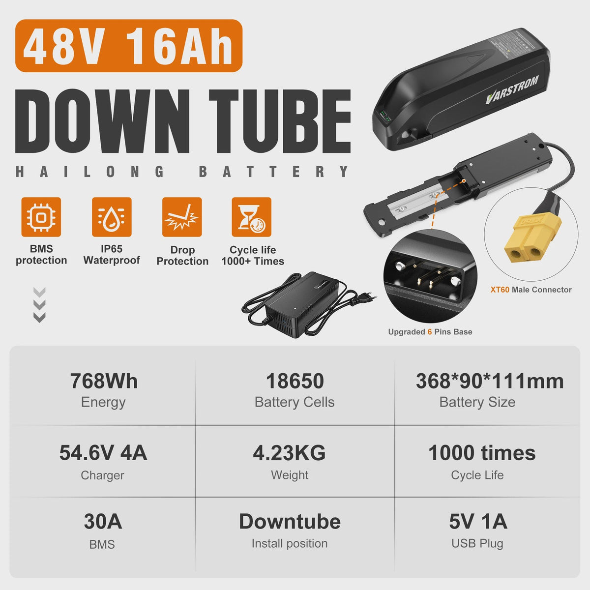 Lithium-ion E-bike Batterij Hailong