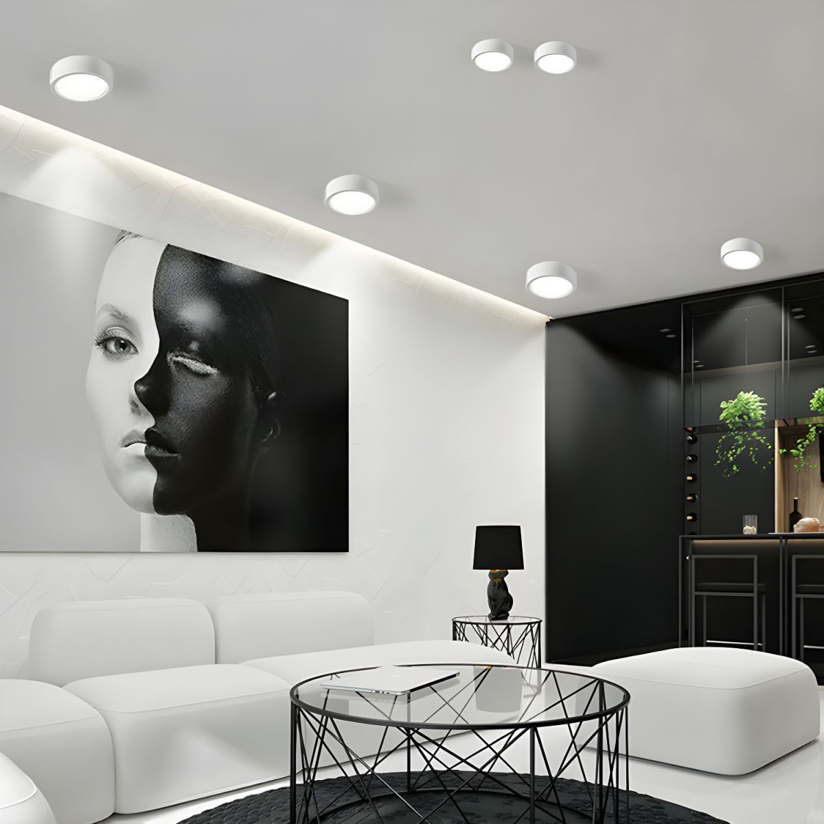LumiGlow ronde opbouw plafondlamp