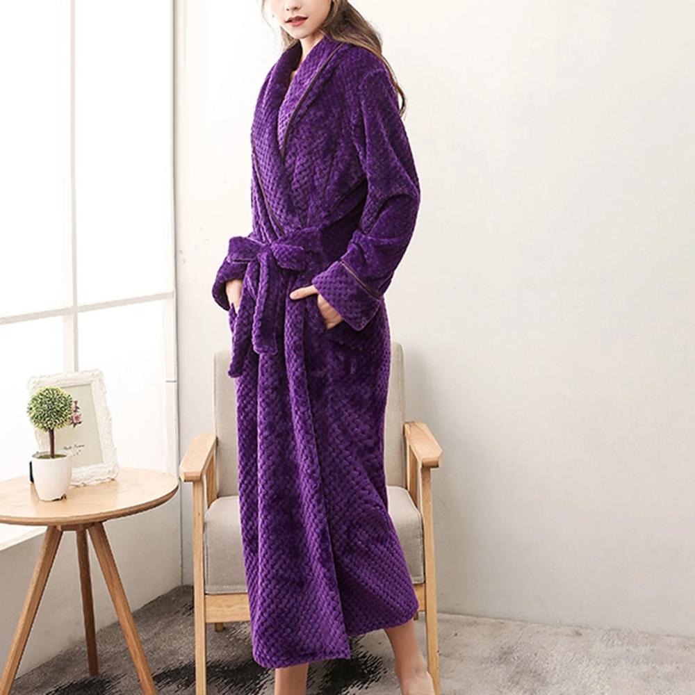 Elegante Fleece Badjas met Tailleband