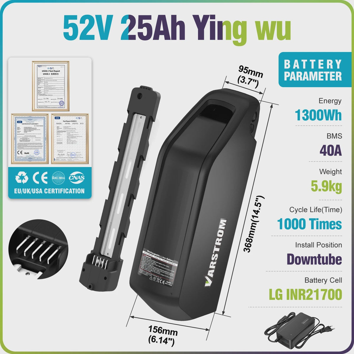 Lithium E-bike Accu