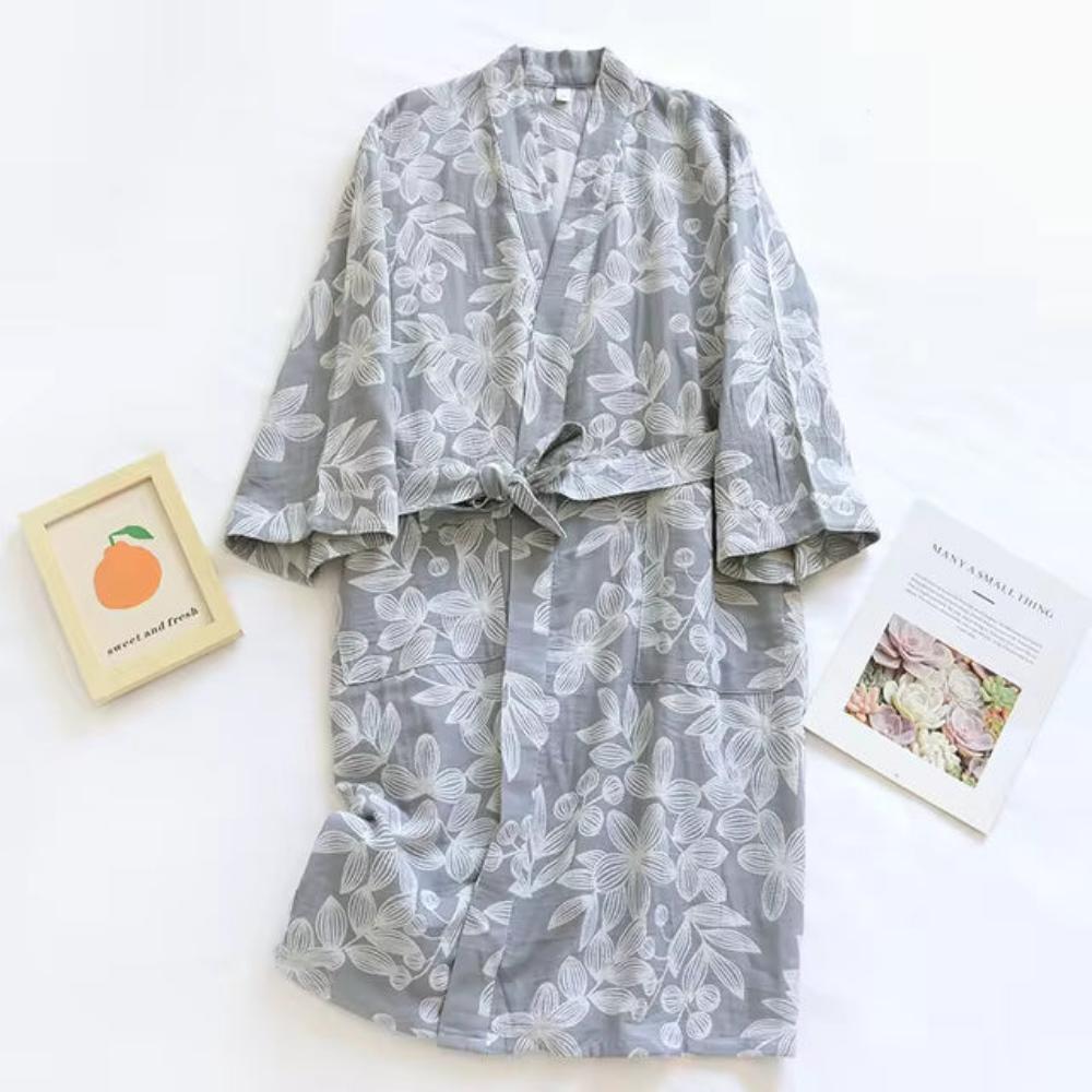 Zachte en Ademende Katoenen Kimono Badjas