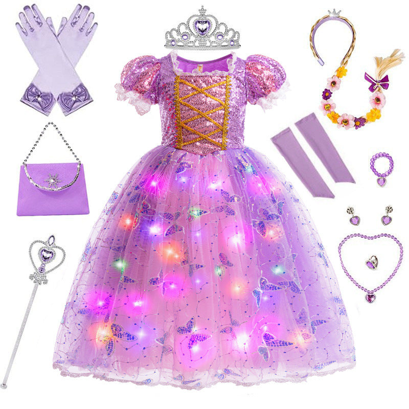 Prinsessenjurk met lichtgevende effecten