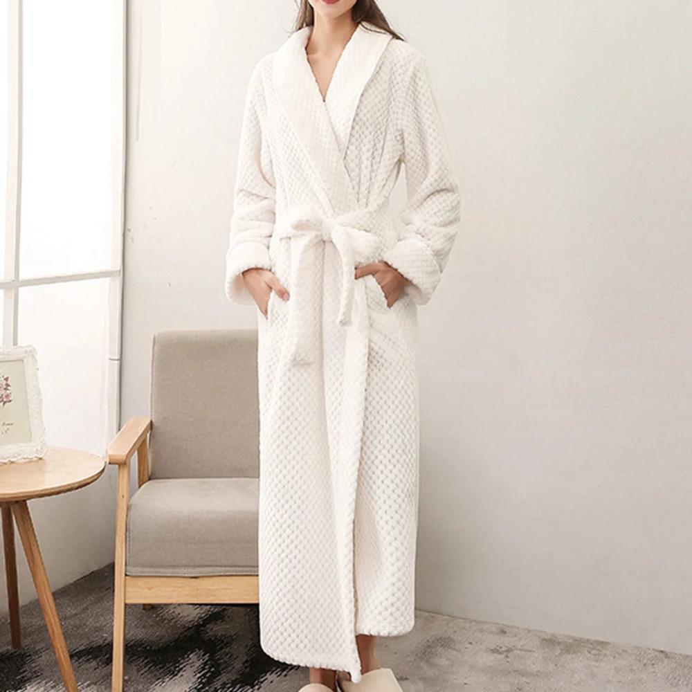Elegante Fleece Badjas met Tailleband