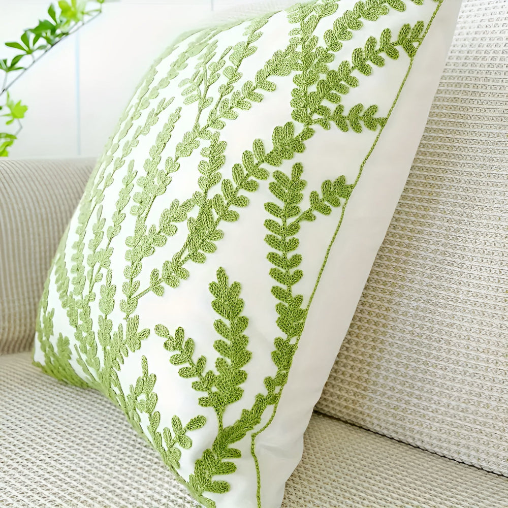 LeafLuxe Kussenhoes Met Bladerpatroon