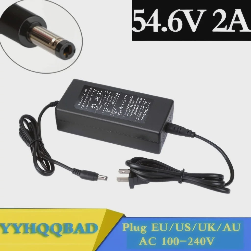 54.6V 2A Snellader voor 48V Li-ion E-bike Batterij