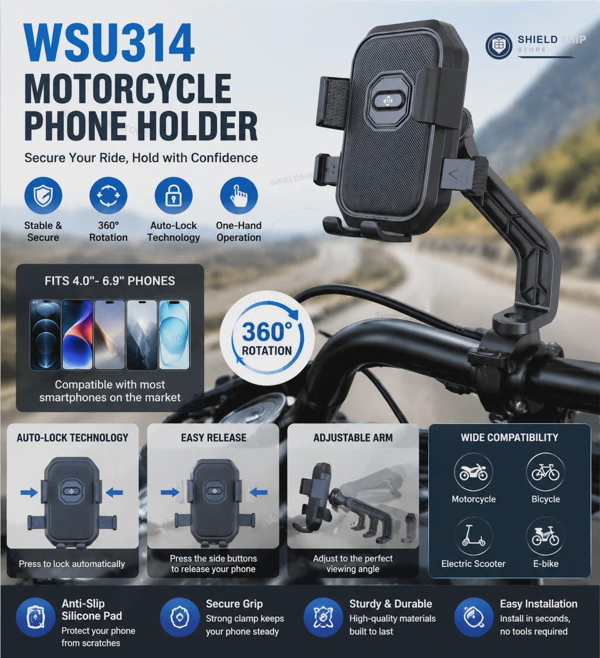 Universele Verstelbare Motor Telefoonhouder