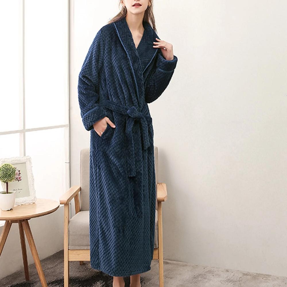 Elegante Fleece Badjas met Tailleband