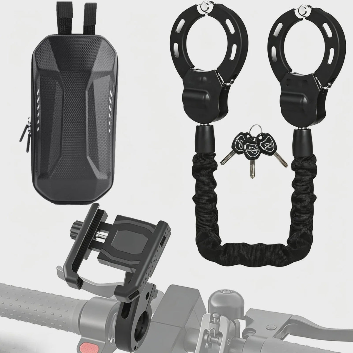 Elektrische scooter kettingslot met opbergtas
