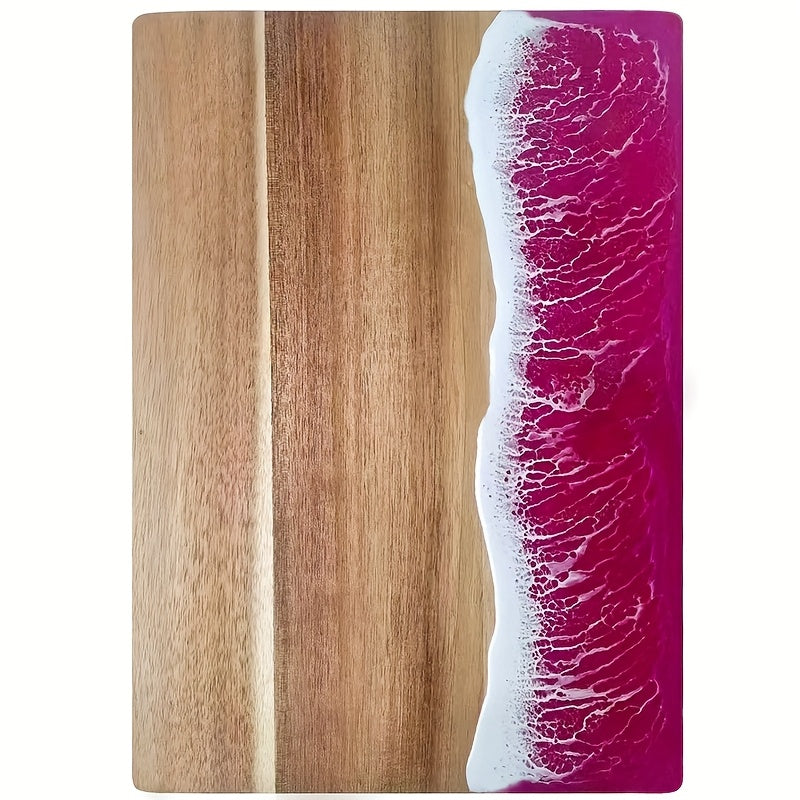 Houten snijplank met resinaccent