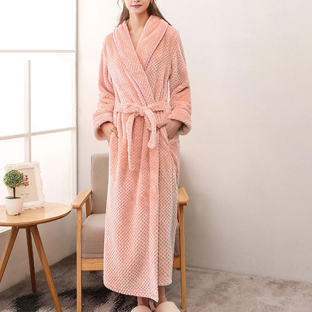 Elegante Fleece Badjas met Tailleband