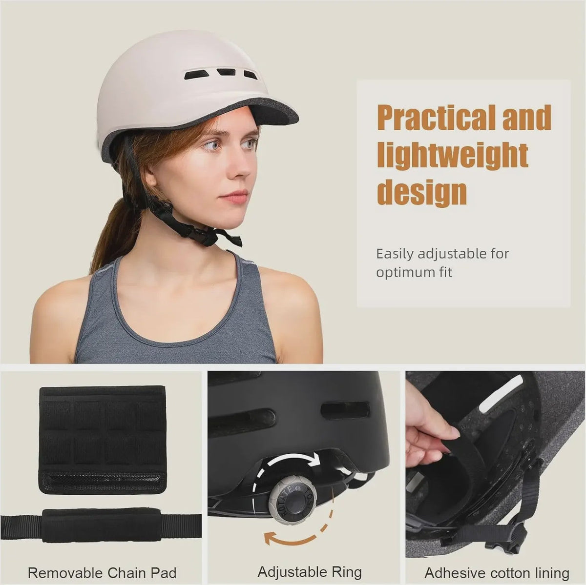Lichtgewicht Baseball Cap Fietshelm