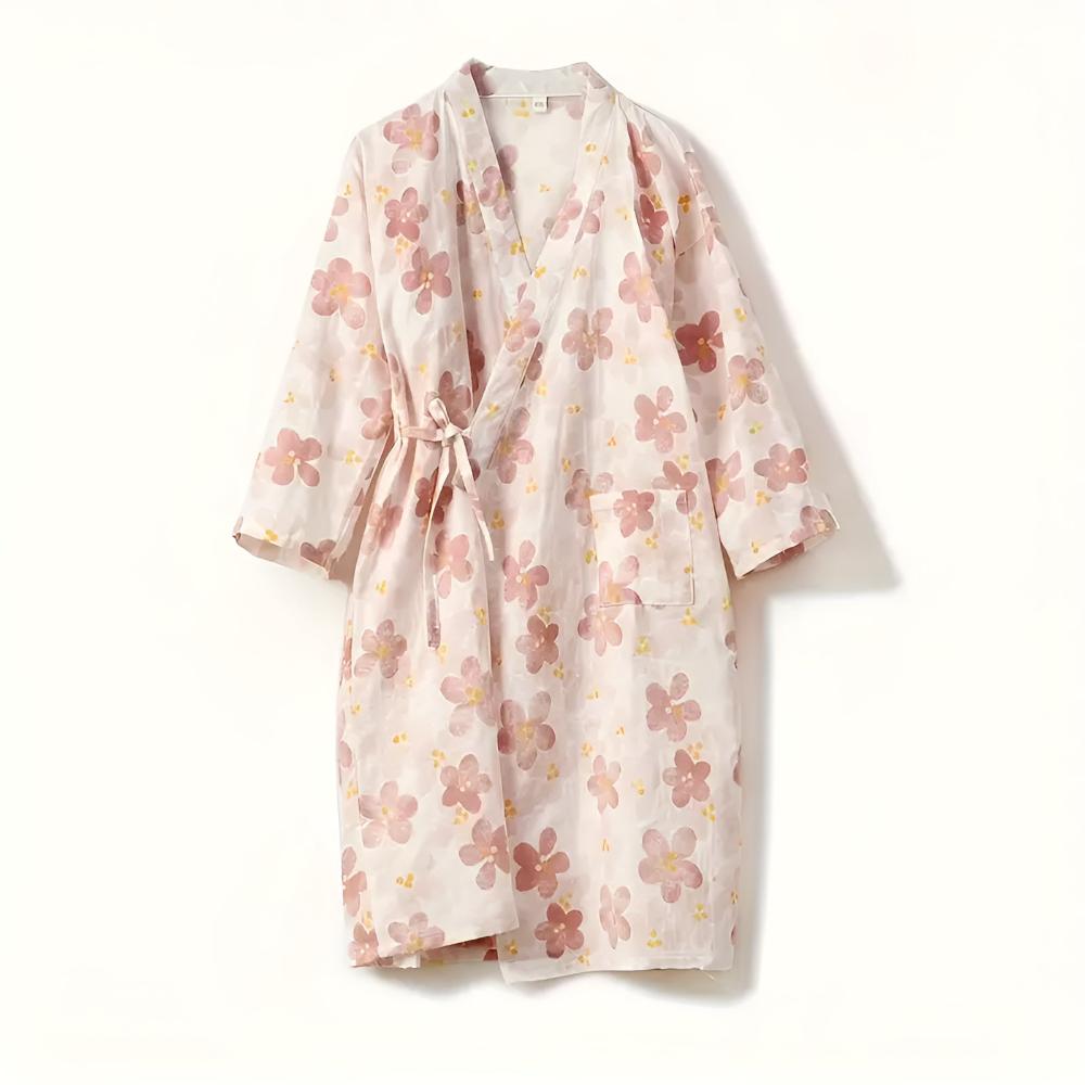 Katoenen badjas met Japanse stijl