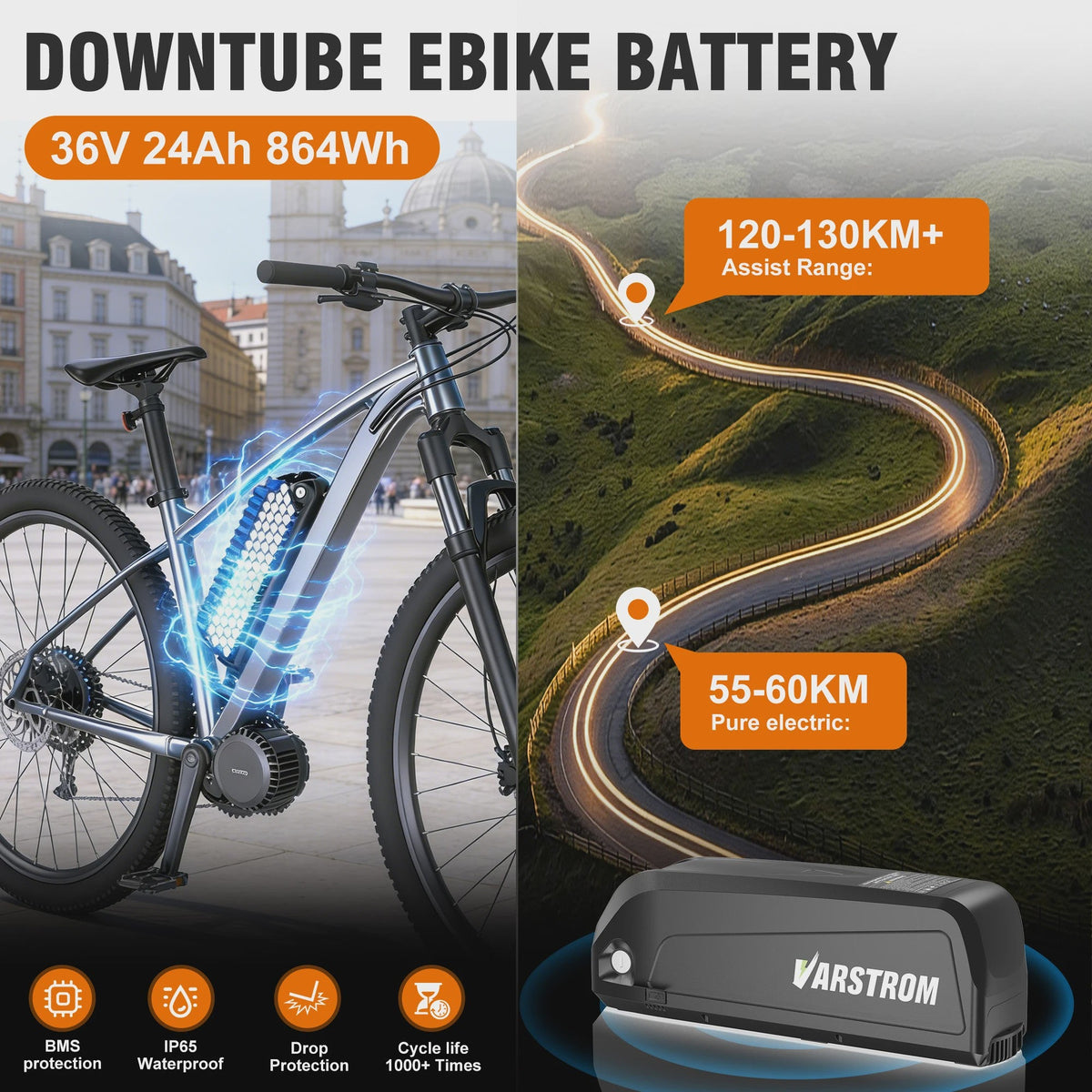 Lithium-ion E-bike Batterij Hailong