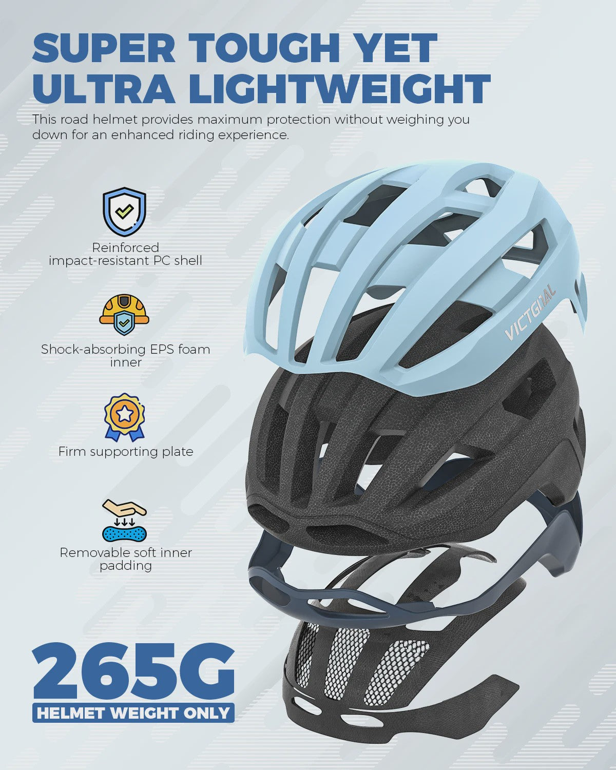 Lichtgewicht Fietshelm Met Magnetisch Achterlicht