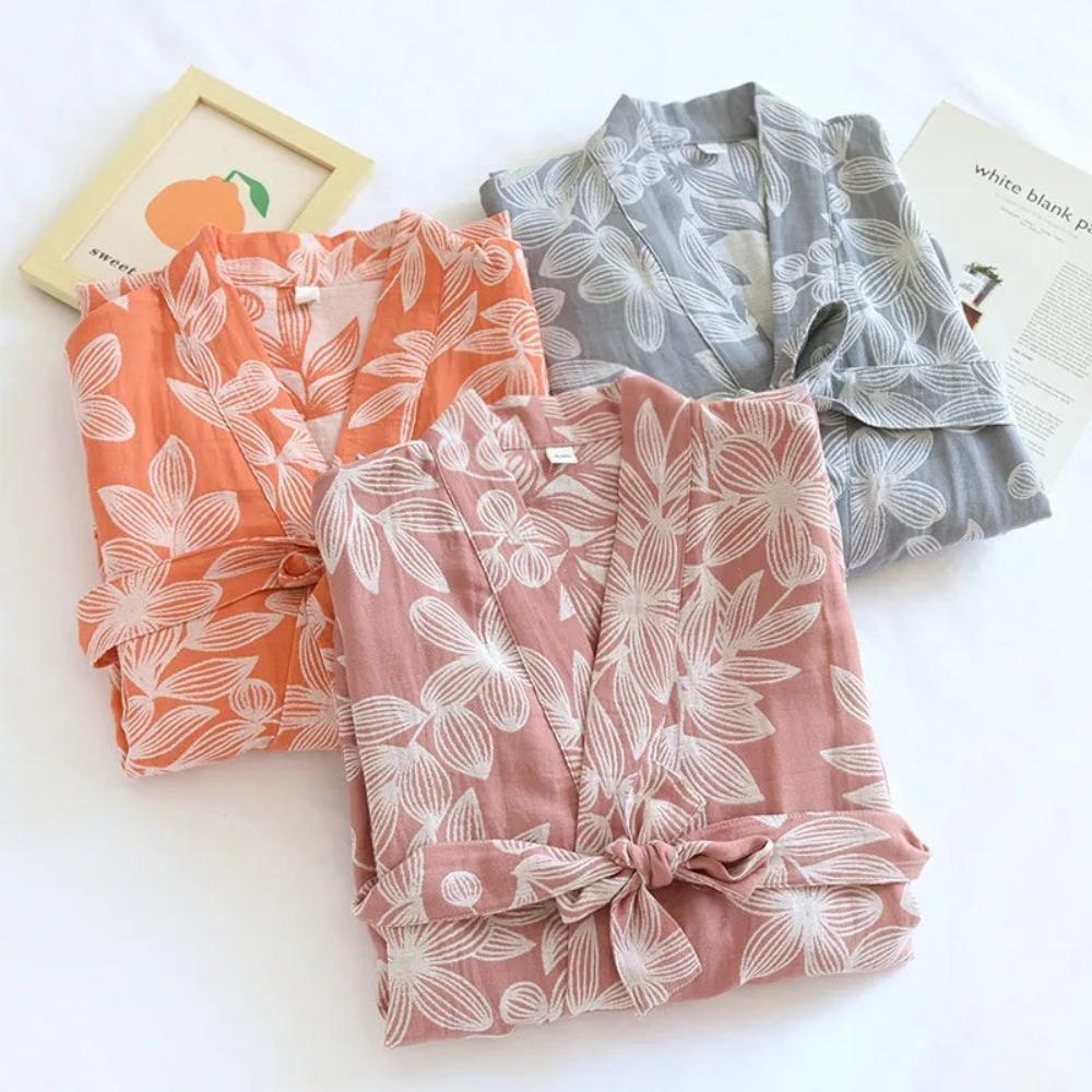 Zachte en Ademende Katoenen Kimono Badjas