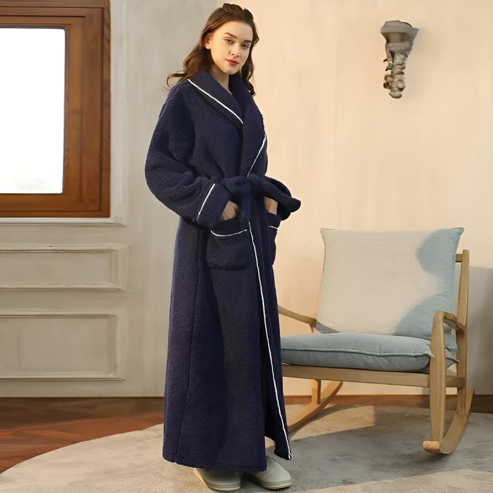 Elegante flanellen badjas