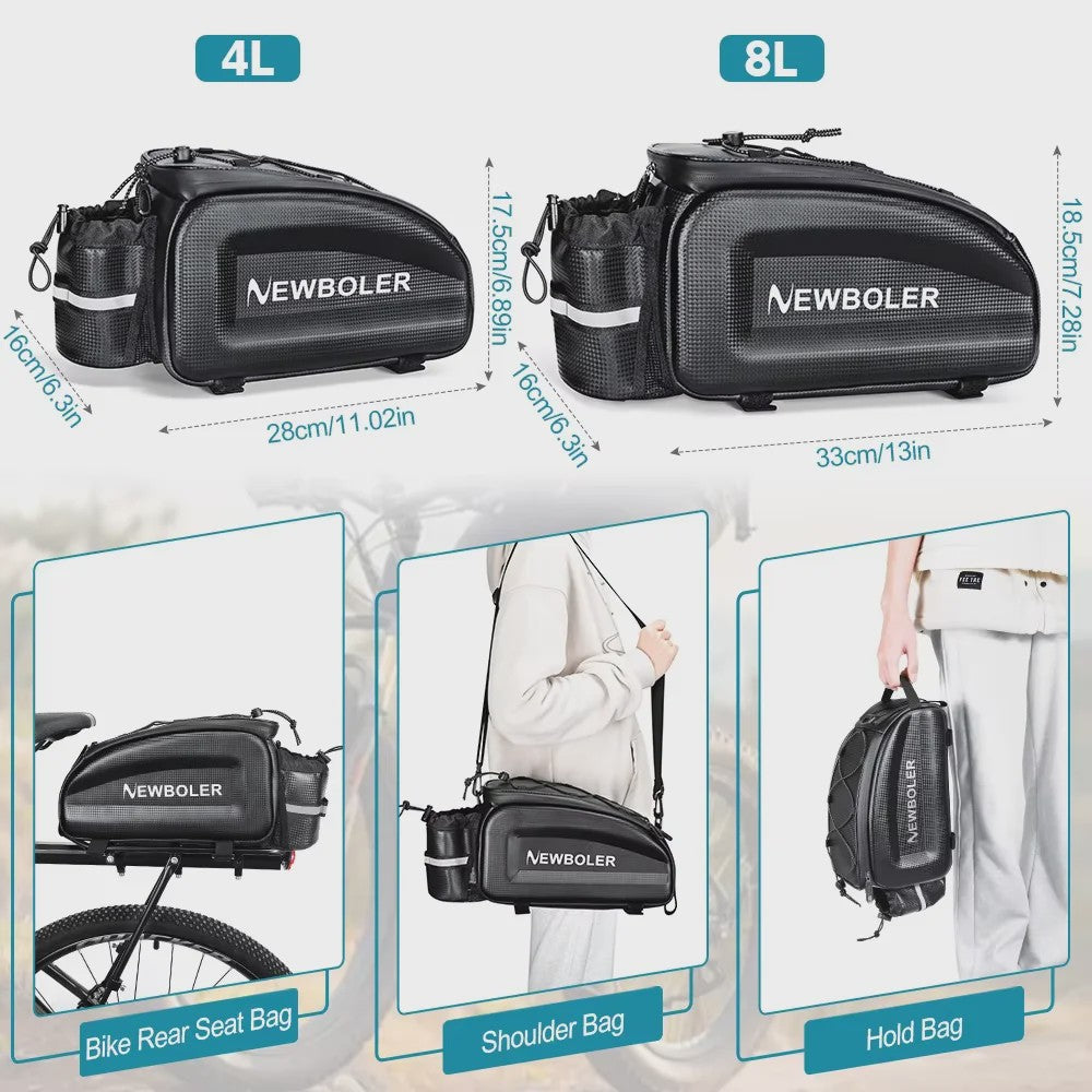 Waterdichte Hard Shell Achterdrager Fietstas