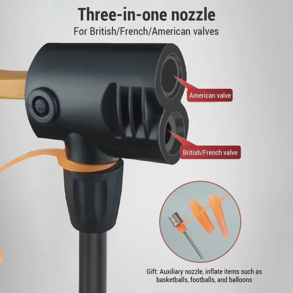 Draagbare Fietspomp met Manometer