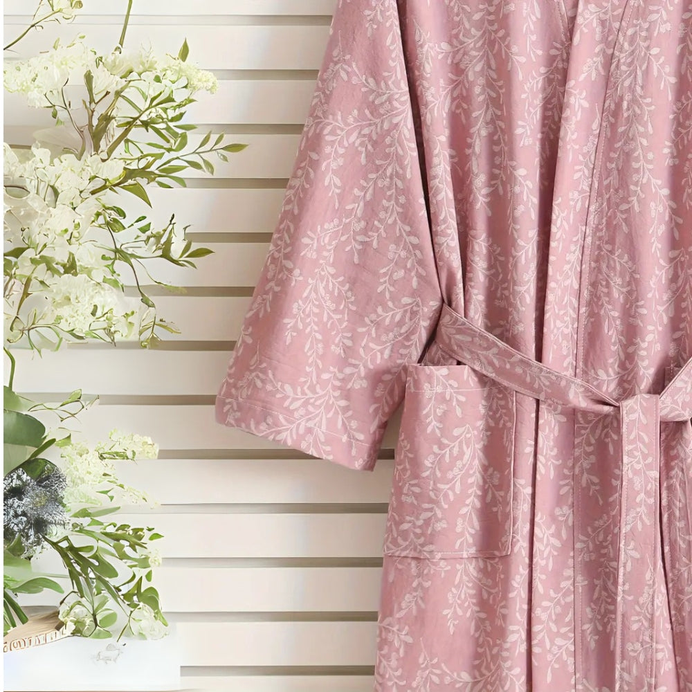 Katoenen Jacquard Badjas