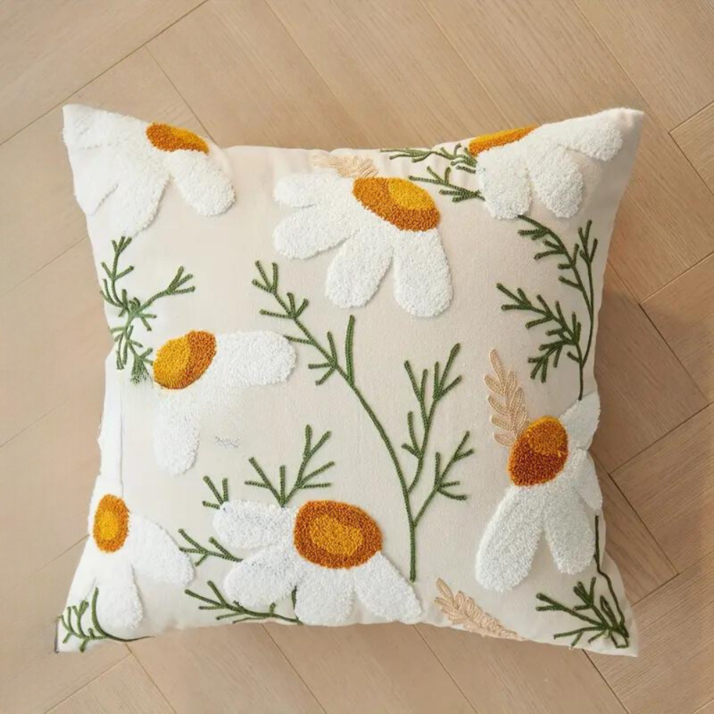 Botanisch Geweven Kussenhoes 45x45 cm