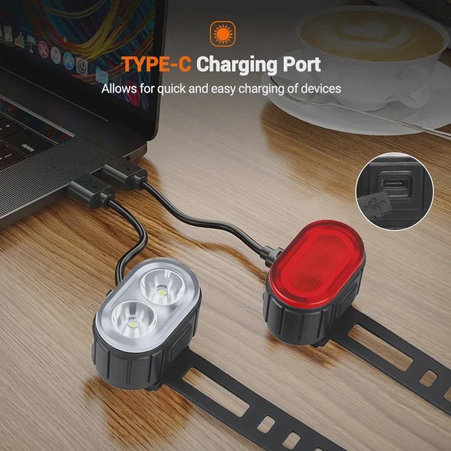 Oplaadbare Fietsverlichting Set met USB