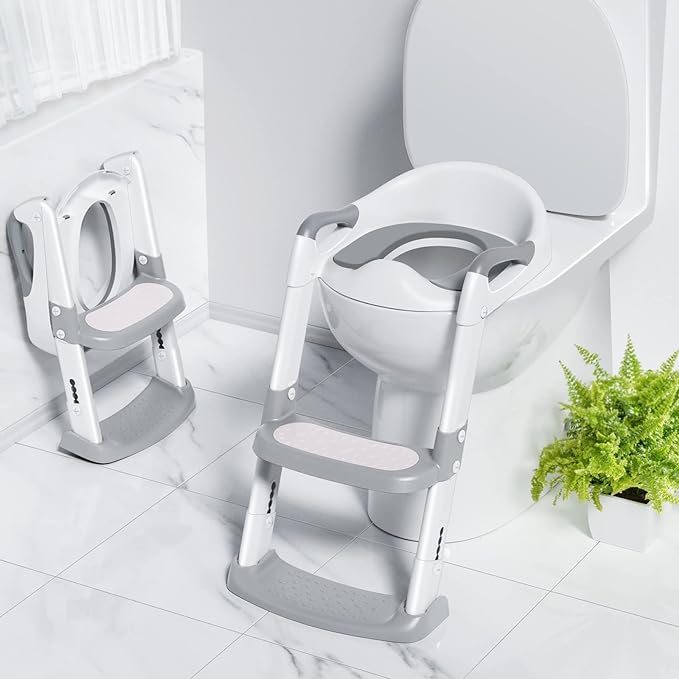 Toiletzitje met anti-slip ladder voor peuters