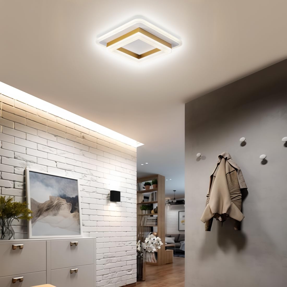 Vierkante LED Plafondlamp