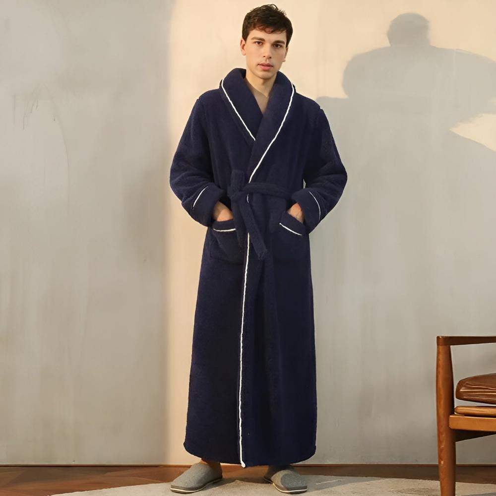 Elegante flanellen badjas