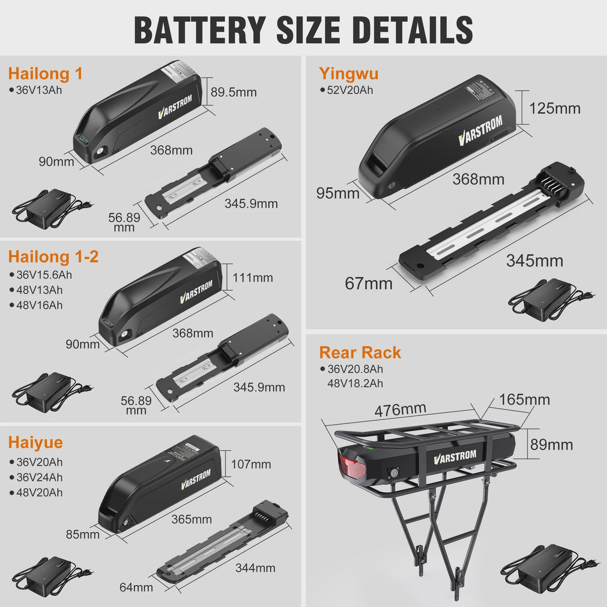 Lithium-ion E-bike Batterij Hailong