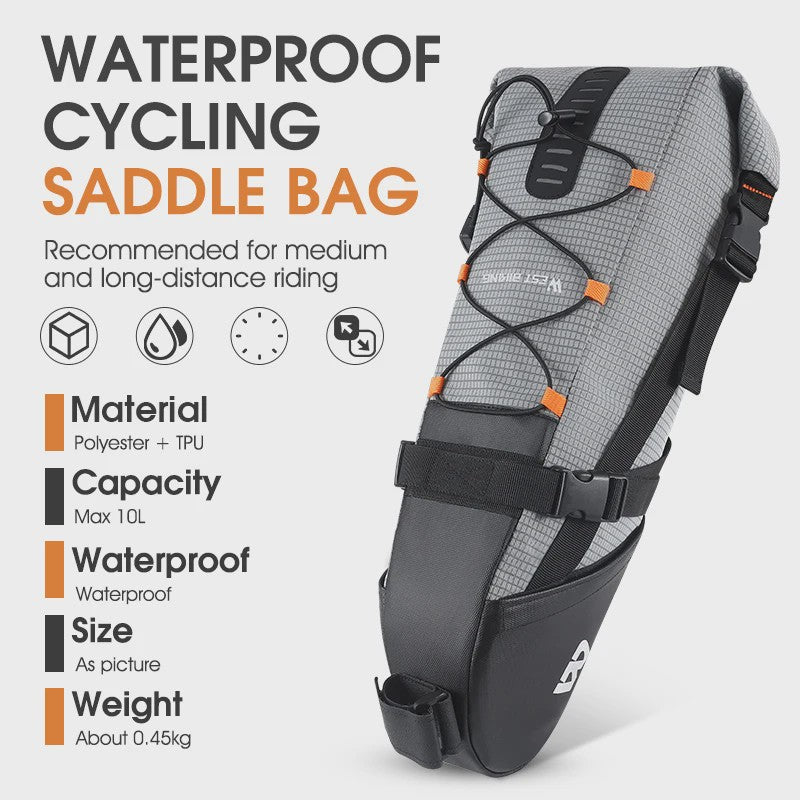 Waterdichte Fietszadel Tas 10L