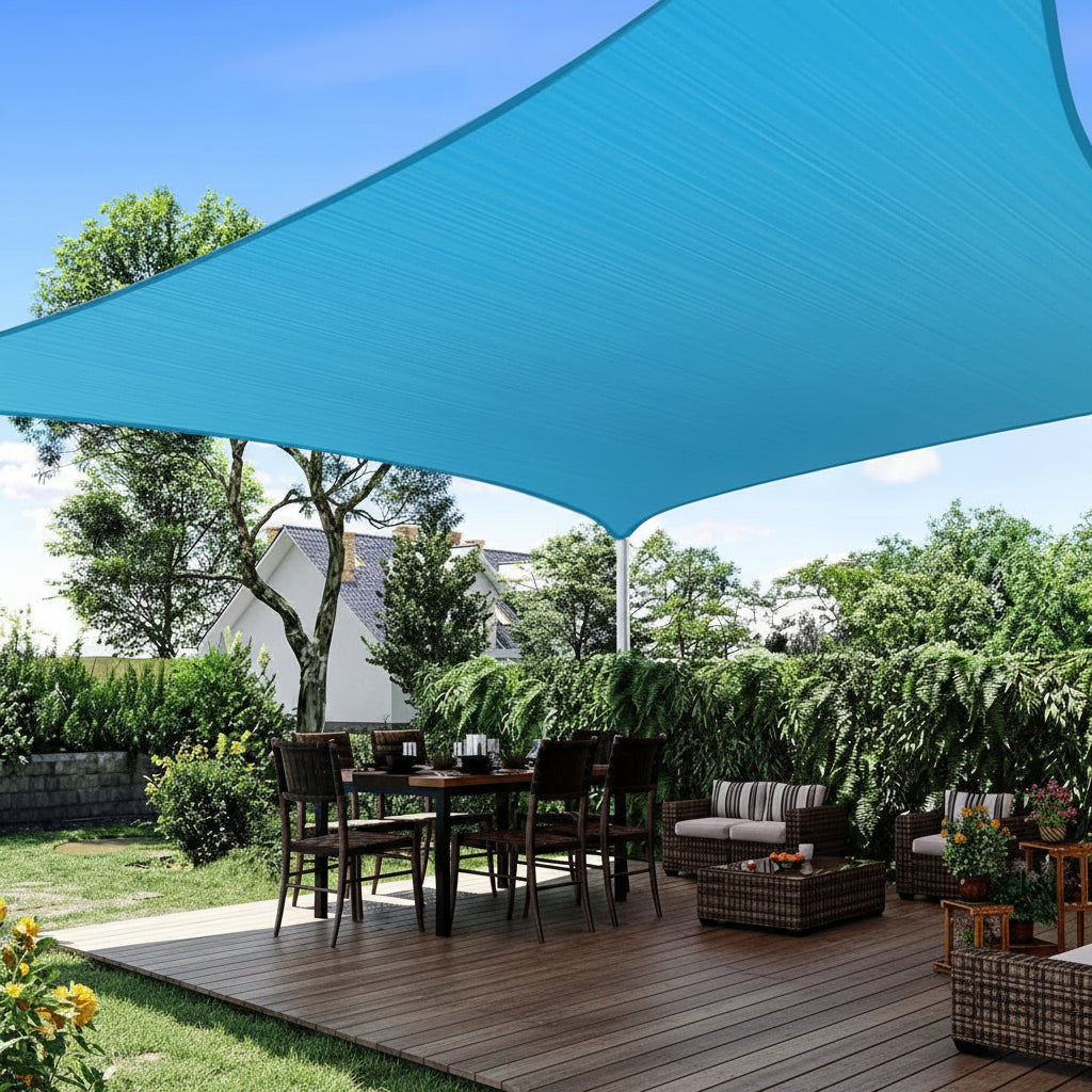 Rechthoekig schaduwdoek voor tuin en terras
