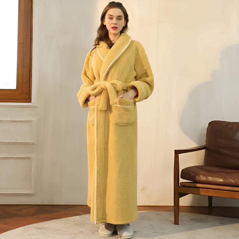 Elegante flanellen badjas