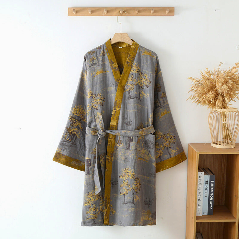 Luxe katoenen kimono badjas