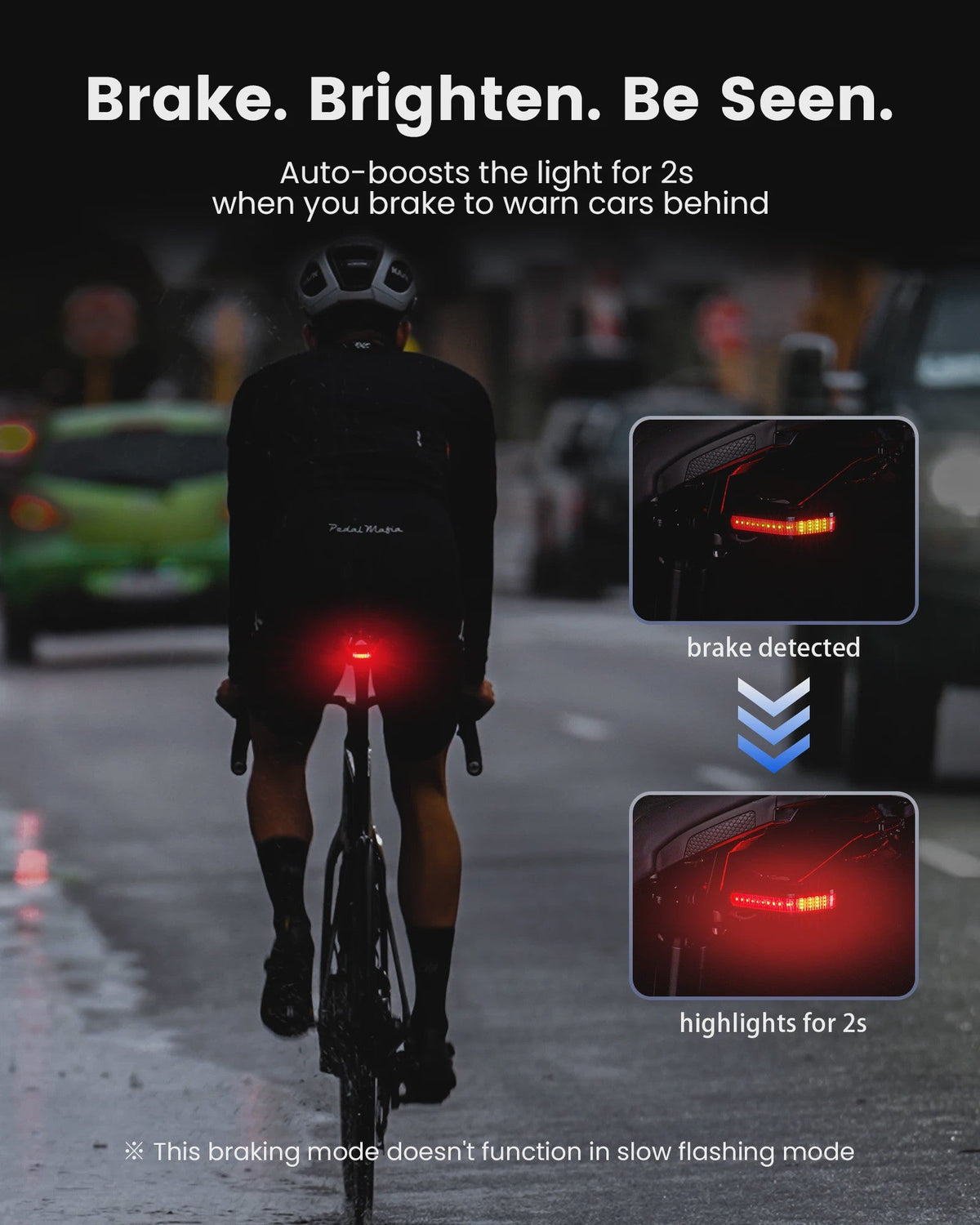 CL01 Fiets Achterlicht met Remsensor
