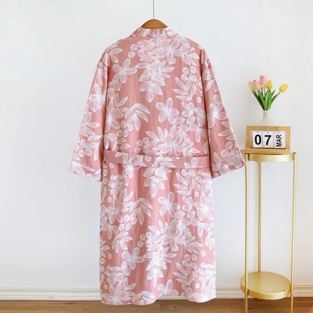 Zachte en Ademende Katoenen Kimono Badjas