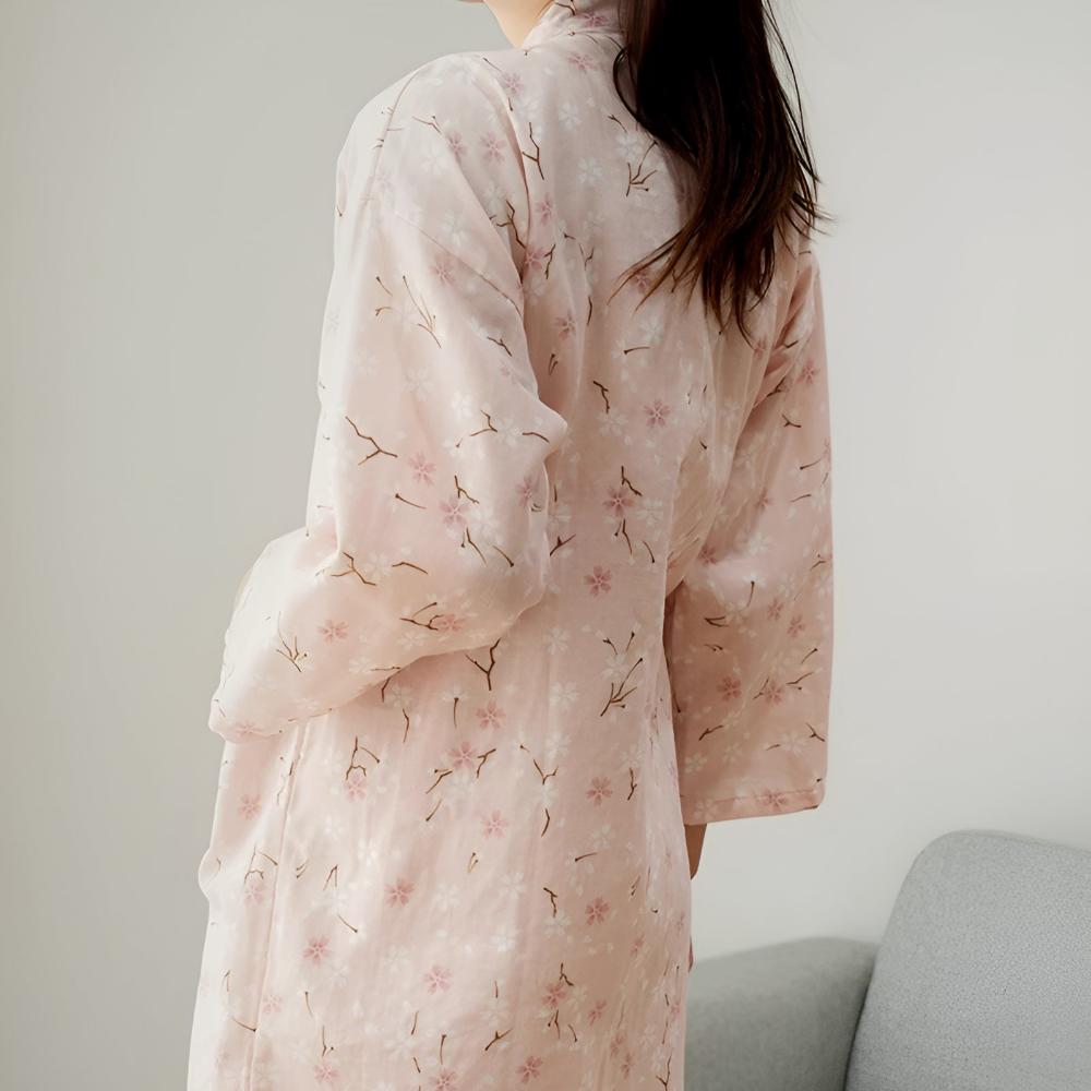 Katoenen badjas met Japanse stijl