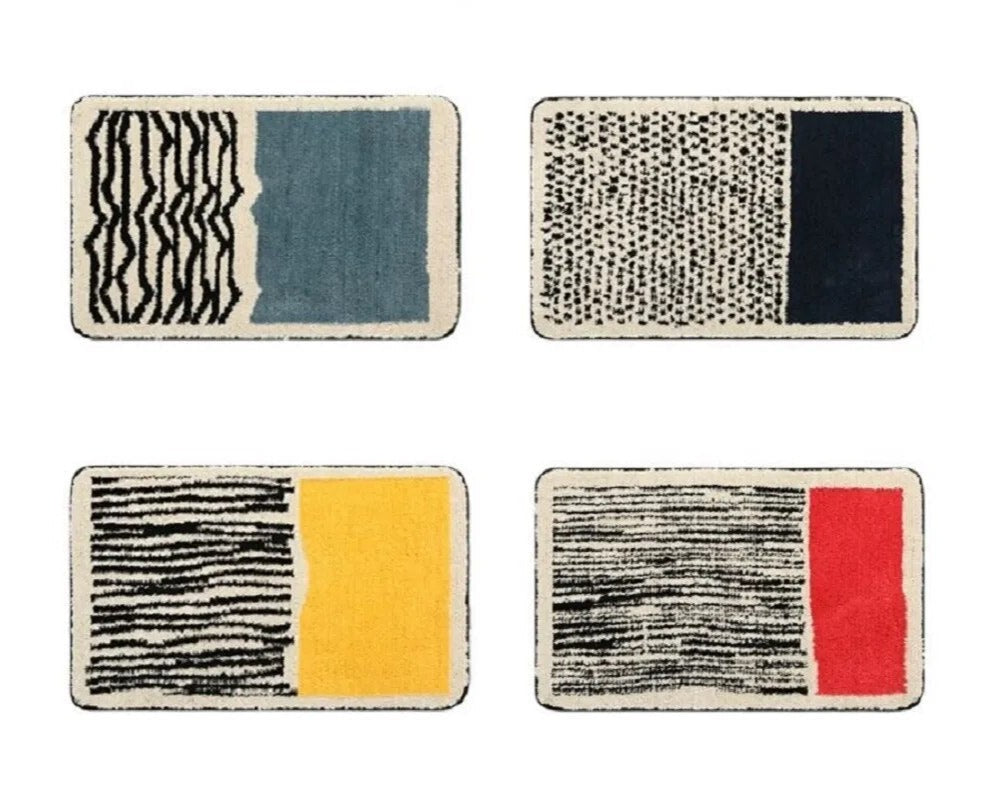 Luxe Handgemaakte Badmat met Abstract Design