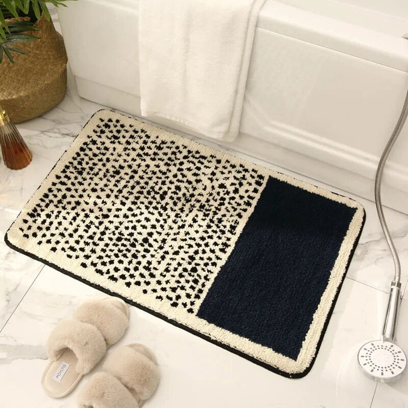 Luxe Handgemaakte Badmat met Abstract Design