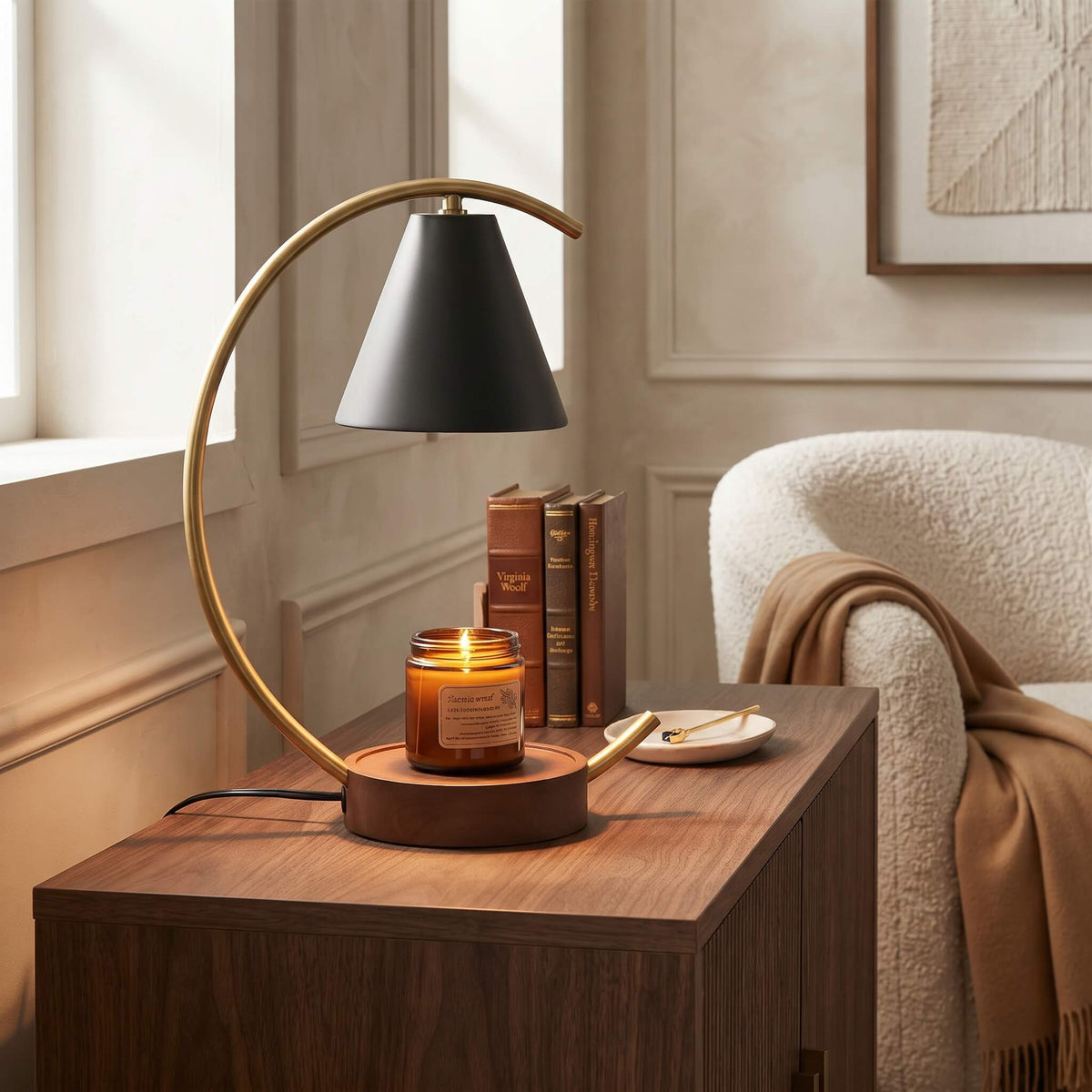 Elektrische waxlamp met dimmer en timer