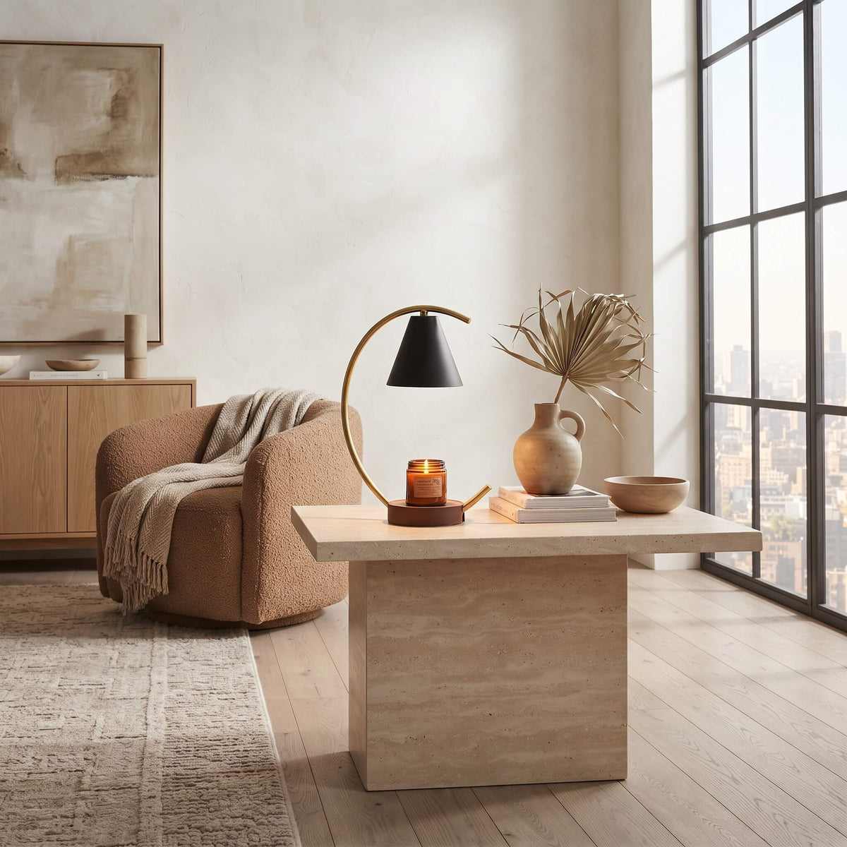 Elektrische waxlamp met dimmer en timer
