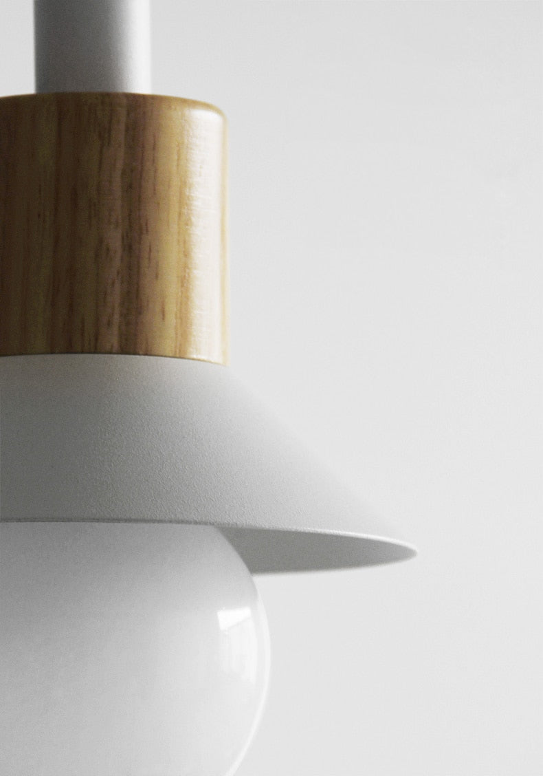Novaro metalen en houten hanglamp